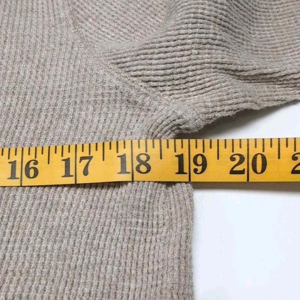 Polo‎ Ralph Lauren Thermal Waffle Knit Crew Neck Shirt Mens L Beige Long Sleeve